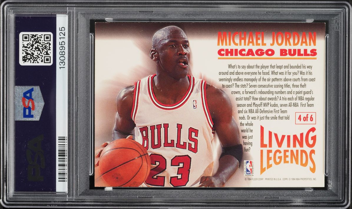1993 Fleer Living Legends Michael Jordan #4 PSA 7 NRMT