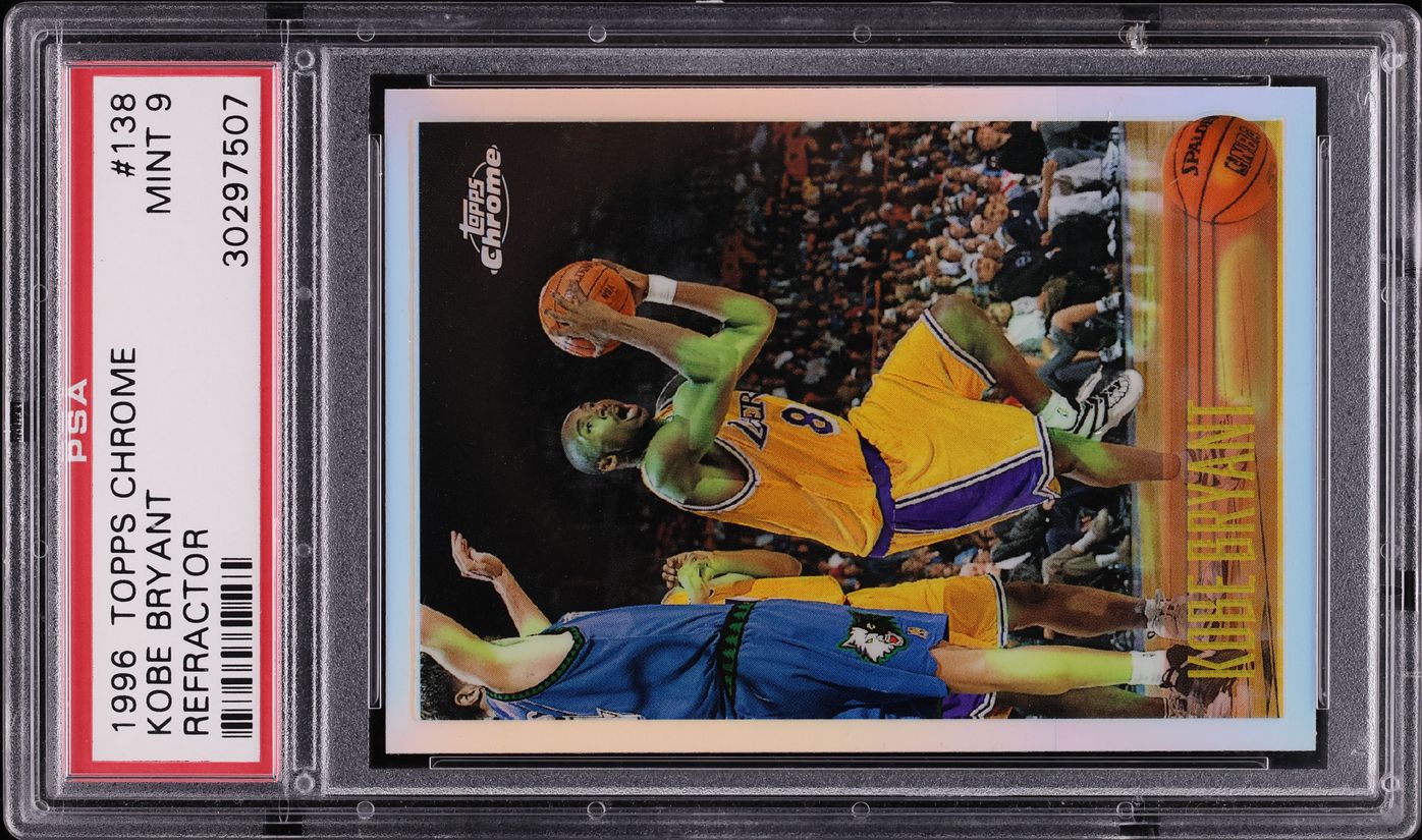 1996 Topps Chrome Refractor Kobe Bryant ROOKIE #138 PSA 9 MINT