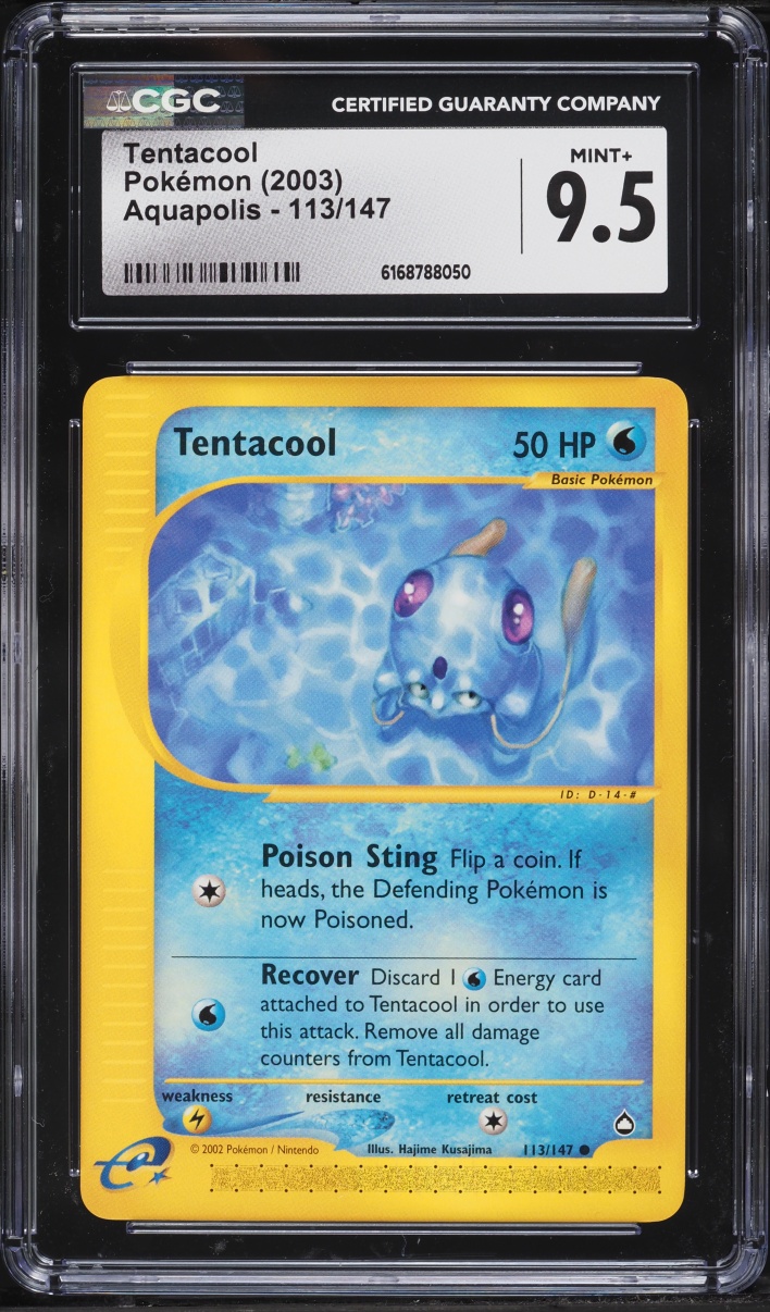 2003 Pokemon Aquapolis Tentacool #113 CGC 9.5 MINT+