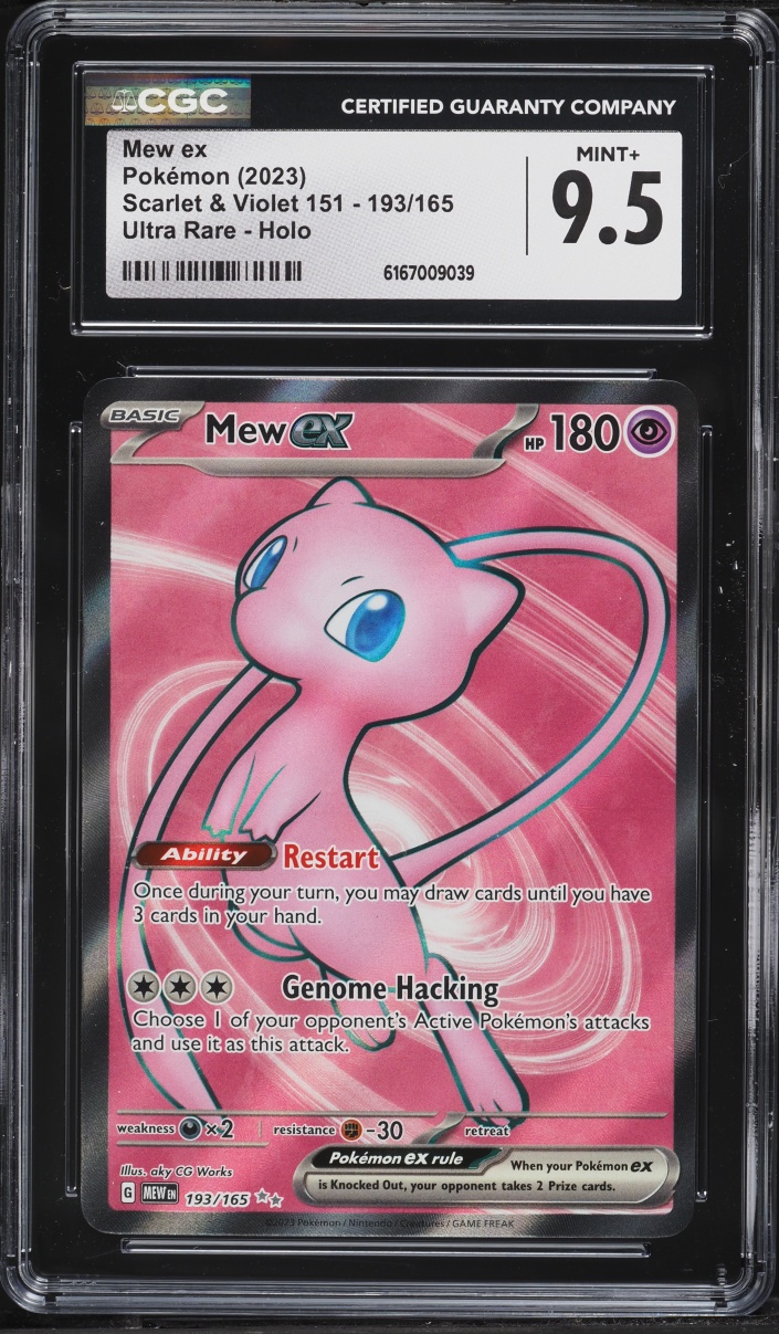 2023 Pokemon Scarlet & Violet 151 Full Art Mew Ex #193 CGC 9.5 MINT+
