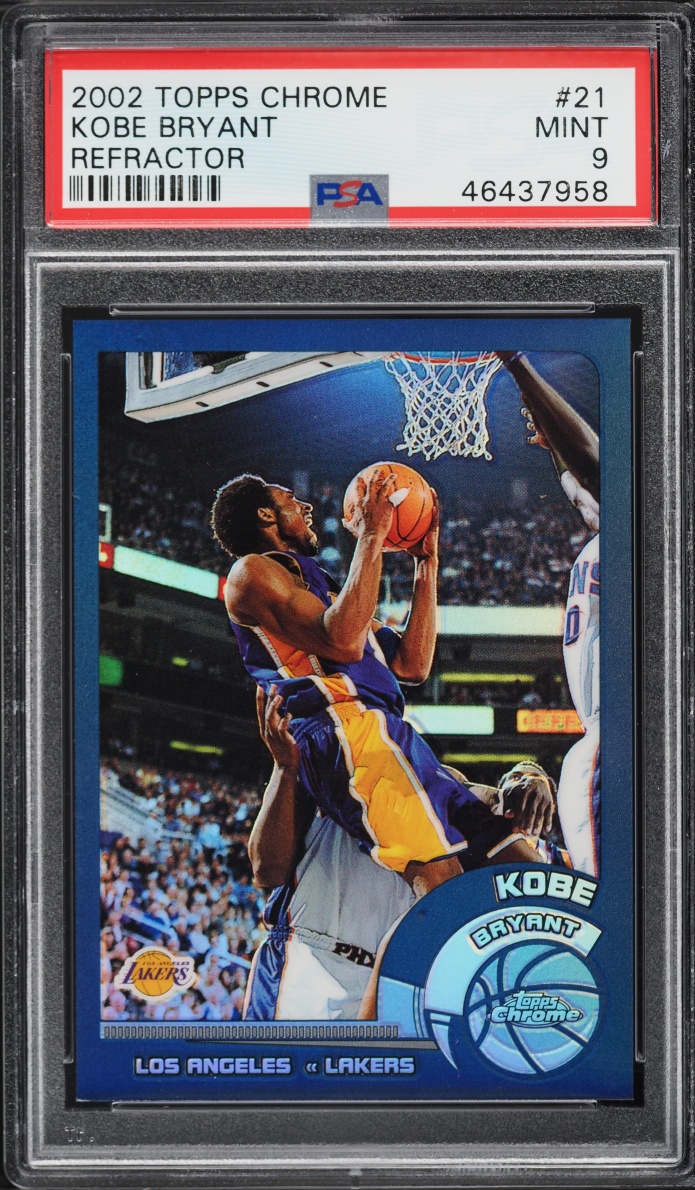 2002 Topps Chrome Refractor Kobe Bryant #21 PSA 9 MINT
