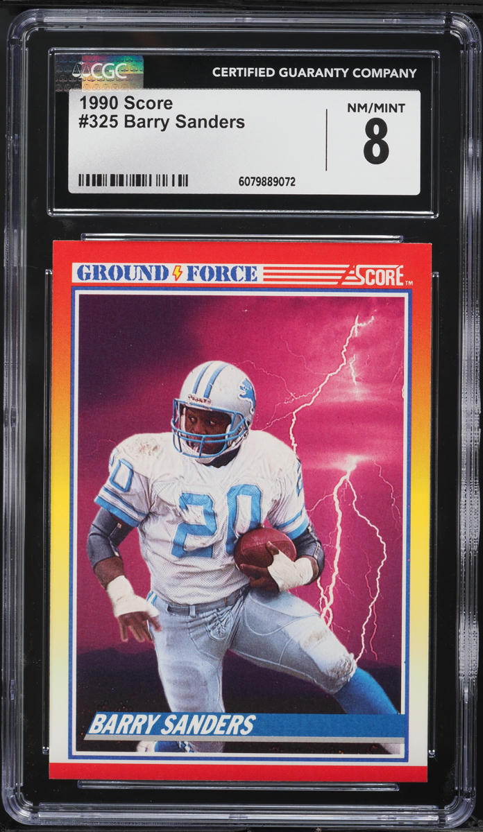 1990 Score Ground Force Barry Sanders #325 CGC 8 NM-MT