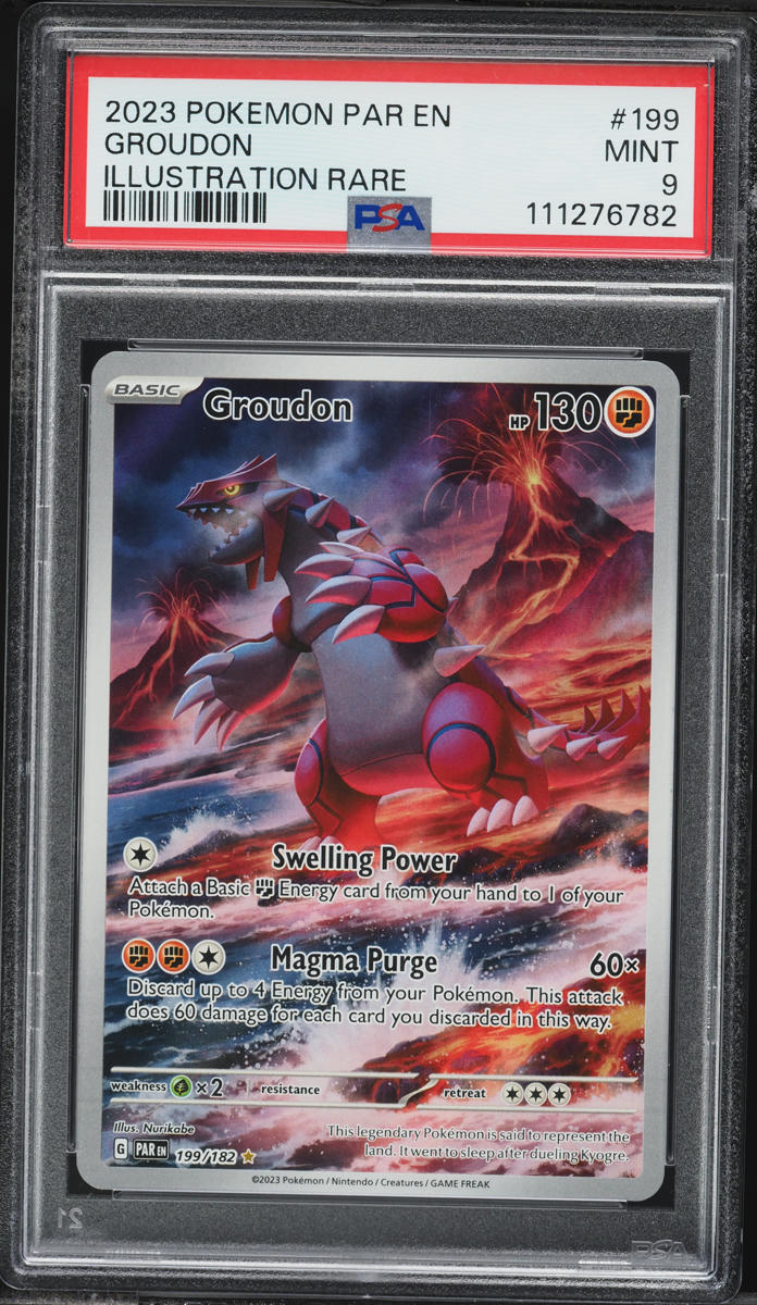 2023 Pokemon Scarlet & Violet Paradox Rift IR Groudon #199 PSA 9 MINT