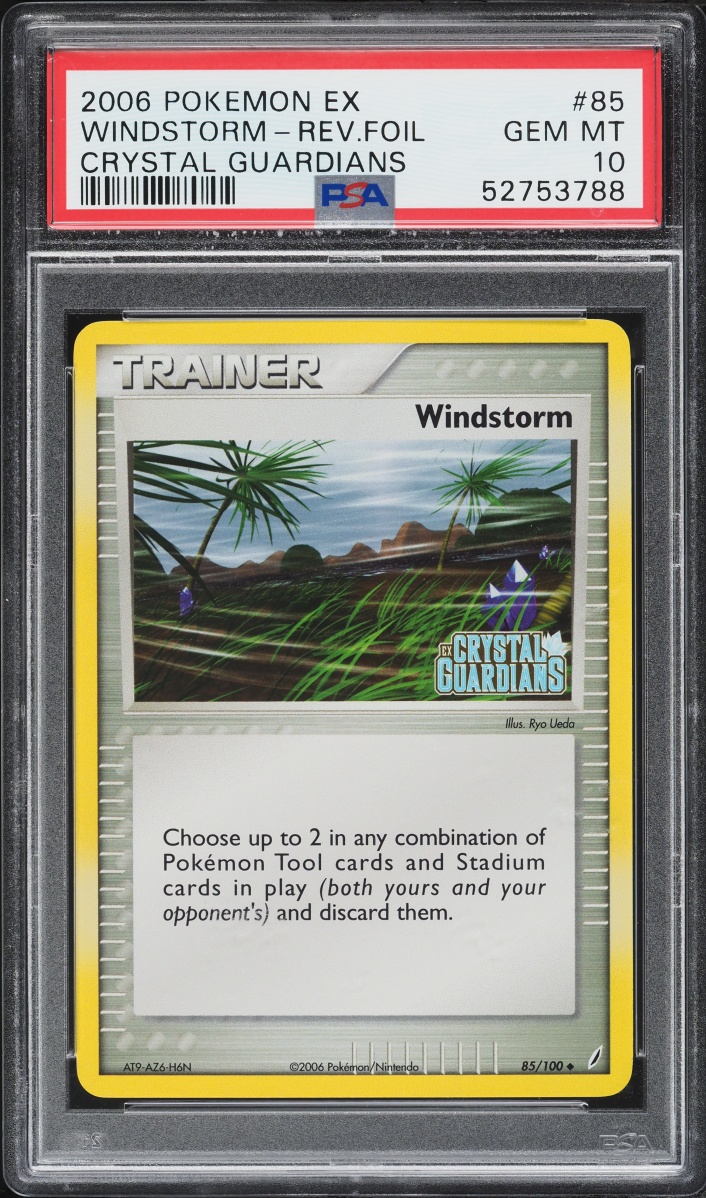 2006 Pokemon EX Crystal Guardians Reverse Holo Windstorm #85 PSA 10 GEM MINT