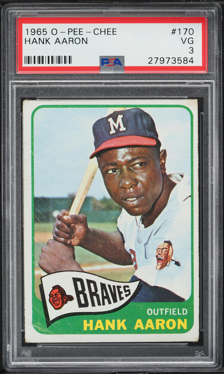 1965 O-Pee-Chee Hank Aaron #170 PSA 3 VG