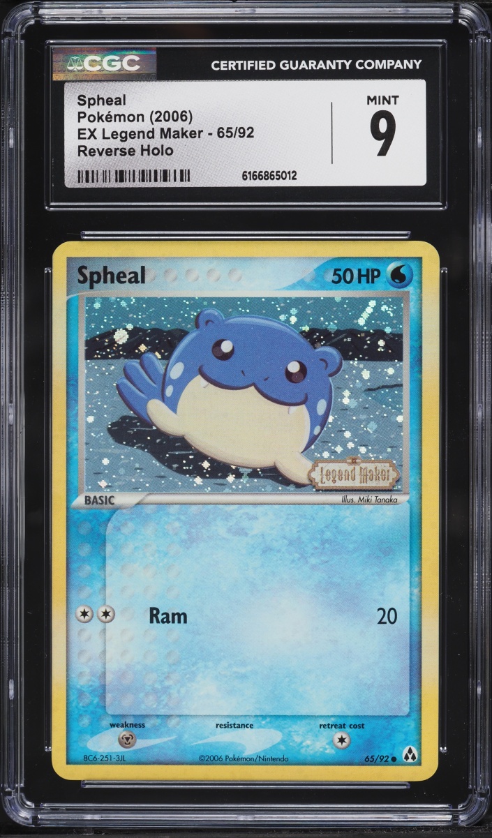 2006 Pokemon EX Legend Maker Reverse Holo Spheal #65 CGC 9 MINT