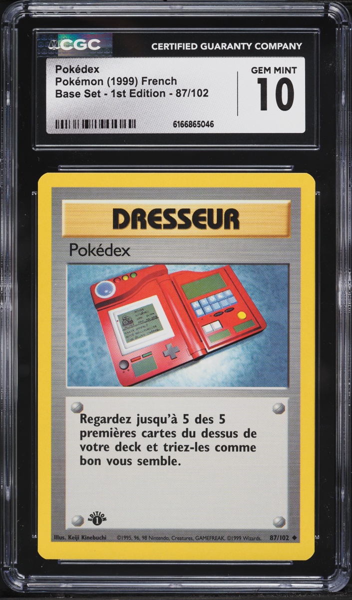 1999 Pokemon French Base Set 1st Edition Pokedex #87 CGC 10 GEM MINT