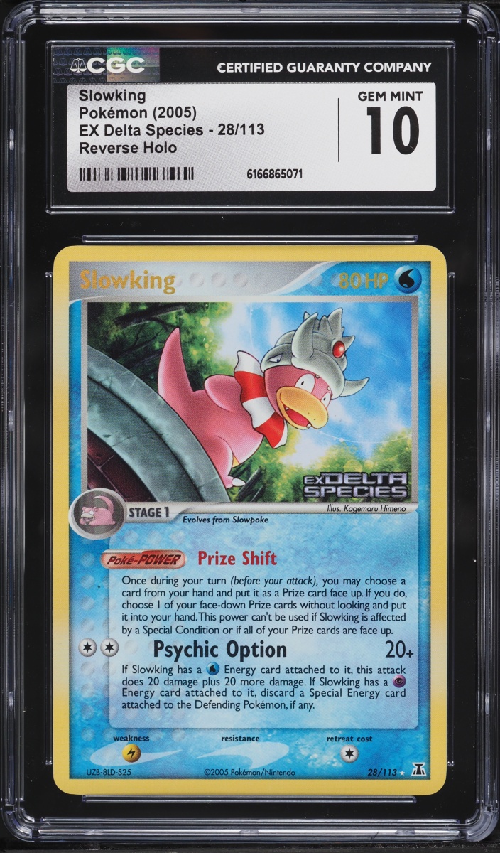 2005 Pokemon EX Delta Species Reverse Holo Slowking #28 CGC 10 GEM MINT