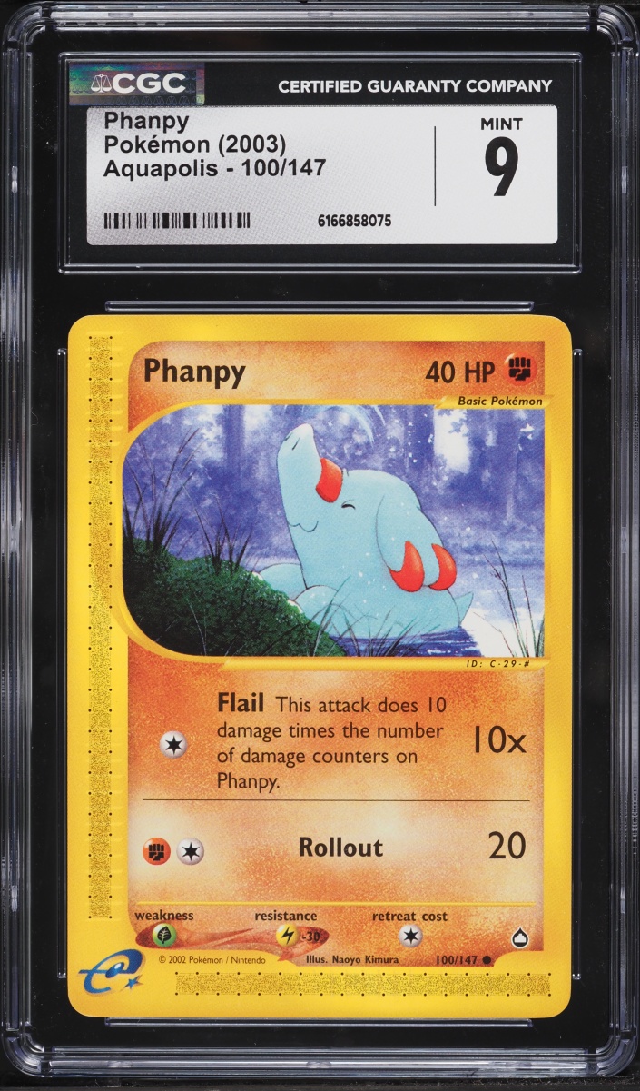 2003 Pokemon Aquapolis Phanpy #100 CGC 9 MINT