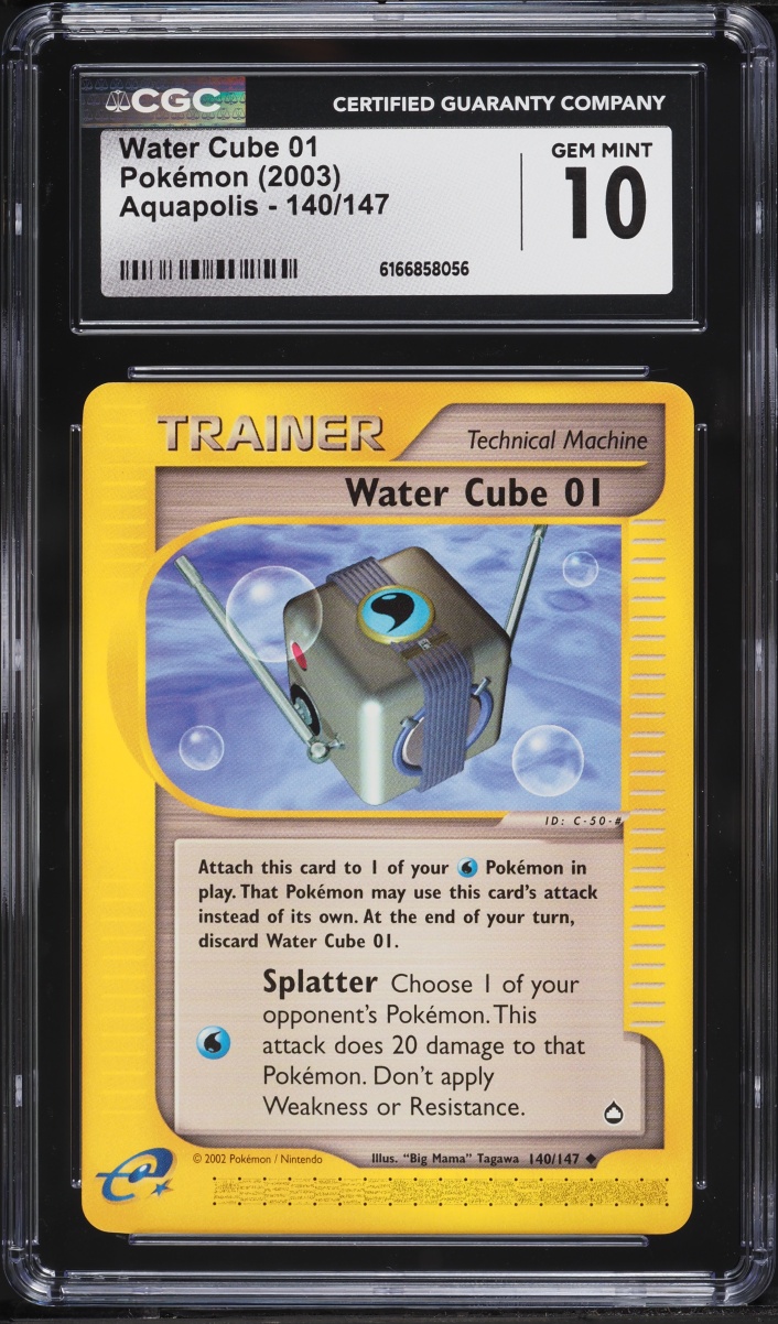 2003 Pokemon Aquapolis Water Cube 01 #140 CGC 10 GEM MINT