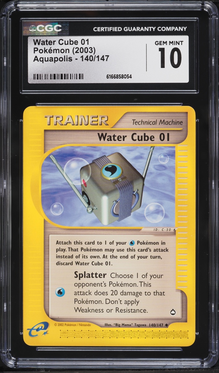 2003 Pokemon Aquapolis Water Cube 01 #140 CGC 10 GEM MINT