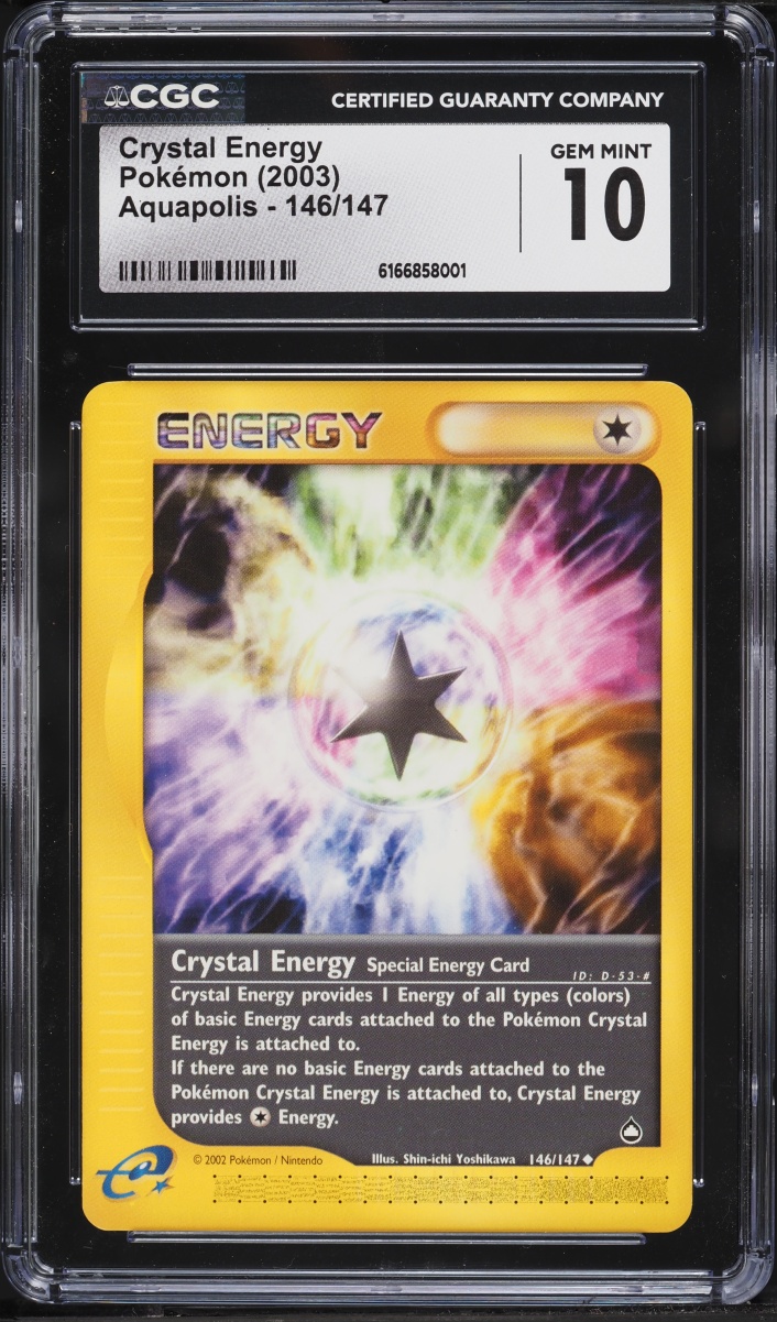 2003 Pokemon Aquapolis Crystal Energy #146 CGC 10 GEM MINT