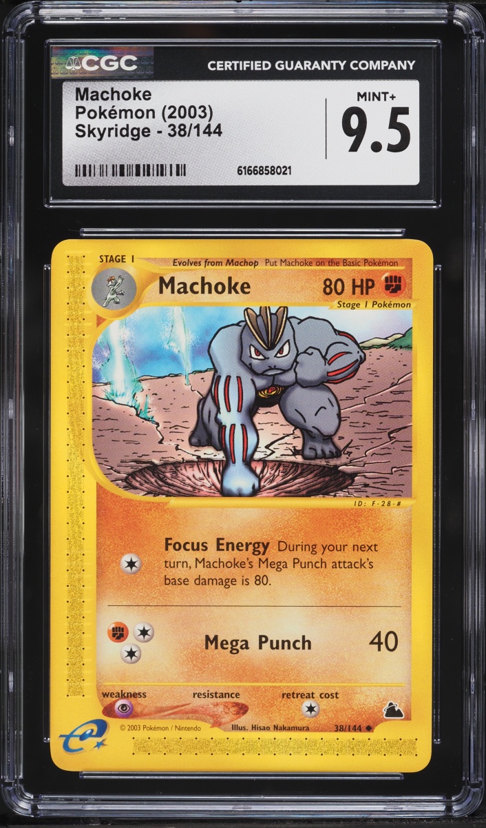 2003 Pokemon Skyridge Machoke #38 CGC 9.5 MINT+