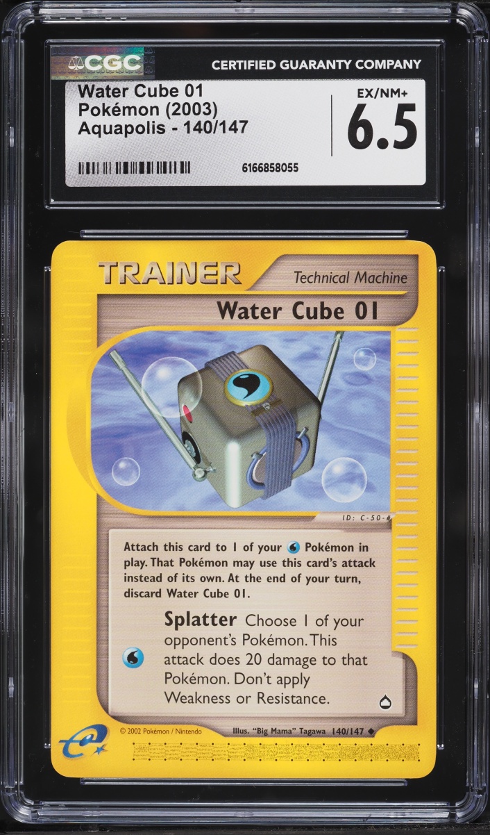 2003 Pokemon Aquapolis Water Cube 01 #140 CGC 6.5 EXMT+