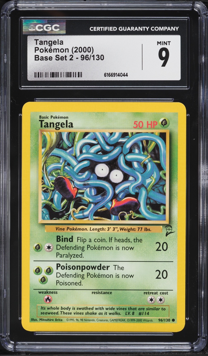 2000 Pokemon Base Set 2 Tangela #96 CGC 9 MINT