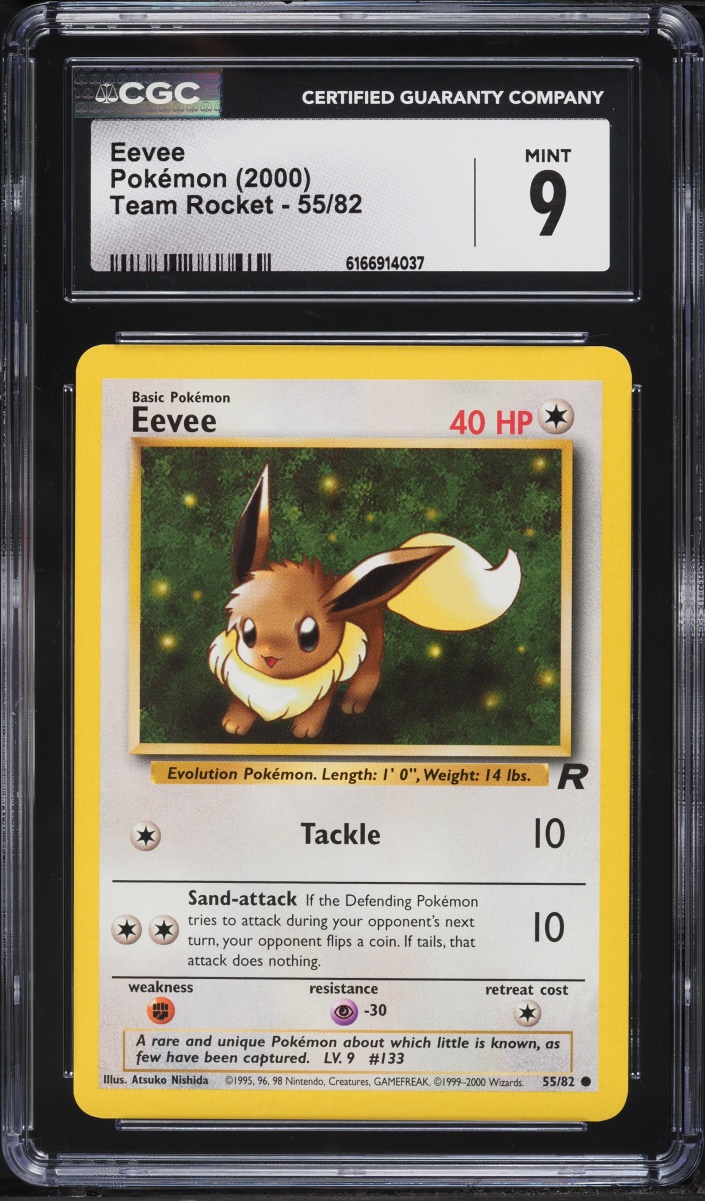 2000 Pokemon Team Rocket Eevee #55 CGC 9 MINT