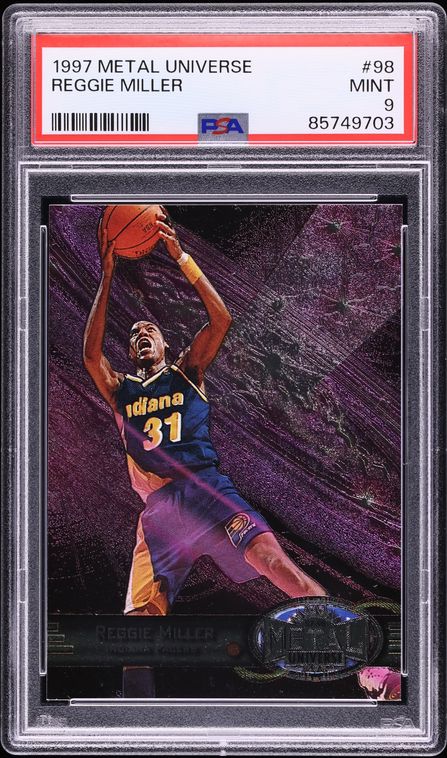1997 Metal Universe Reggie Miller #98 PSA 9 MINT