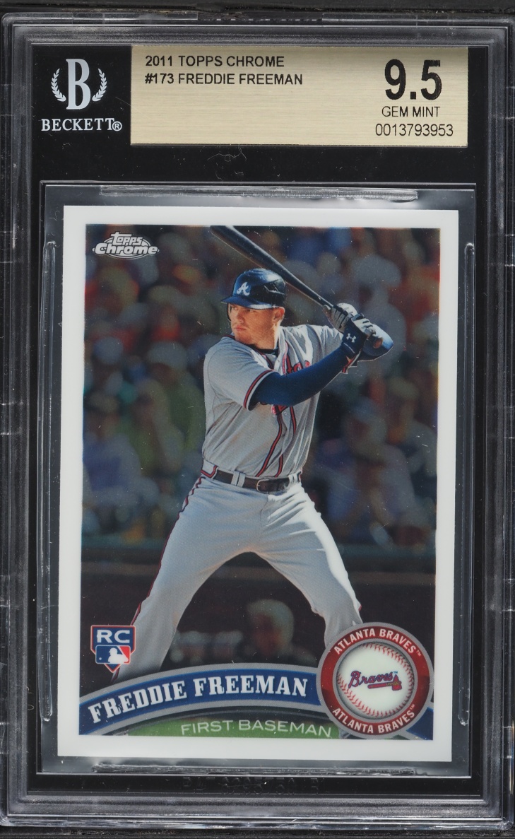 2011 Topps Chrome Freddie Freeman ROOKIE #173 BGS 9.5 GEM MINT