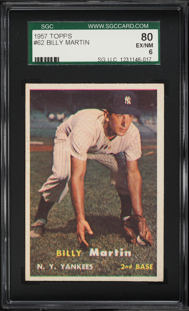 1957 Topps Billy Martin #62 SGC 6 EXMT