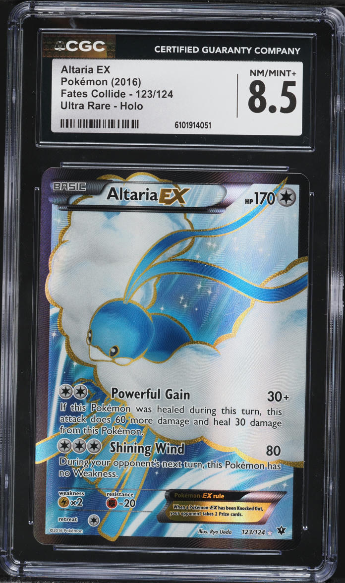 2016 Pokemon XY Fates Collide Full Art Altaria EX #123 CGC 8.5 NM-MT+