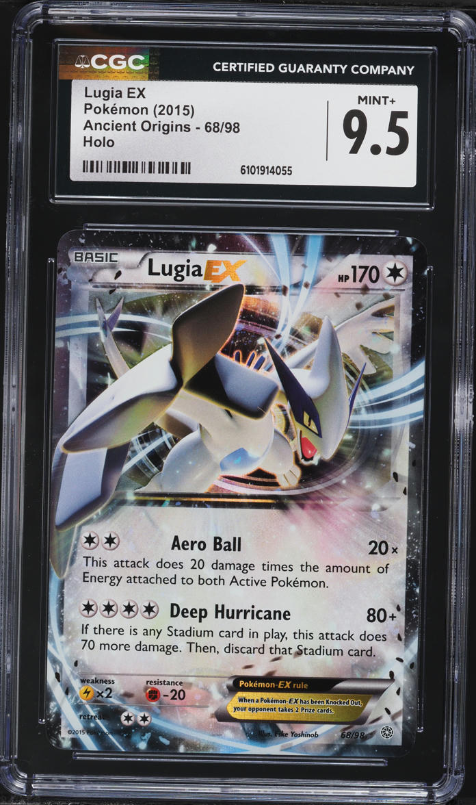 2015 Pokemon XY Ancient Origins Holo Lugia EX #68 CGC 9.5 MINT+