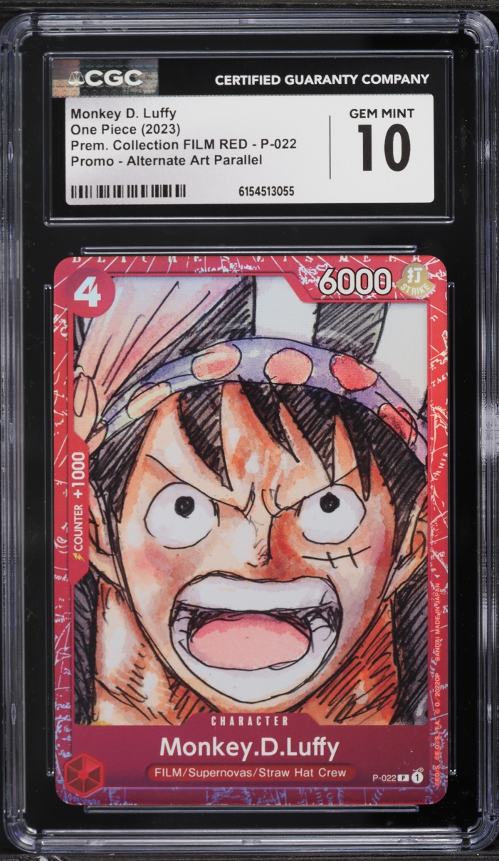2023 One Piece Promo Premium Collection Film Red Alt Art Monkey D. Luffy #P-022 CGC 10 GEM MINT