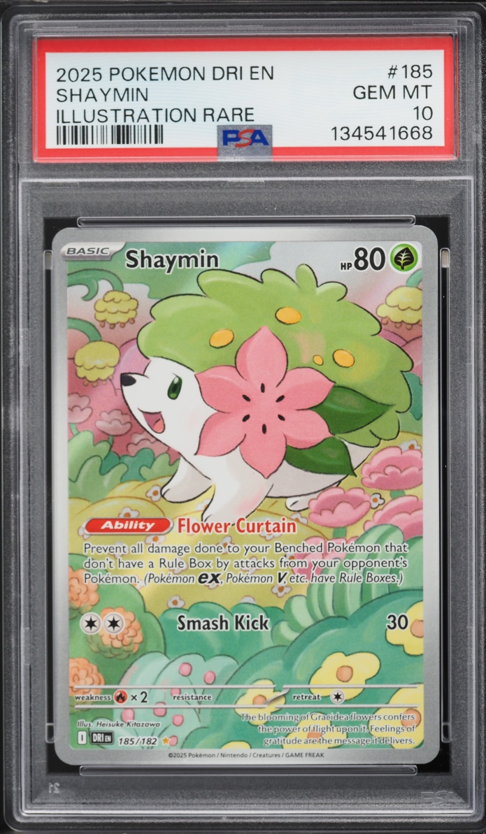 2025 Pokemon Scarlet & Violet Destined Rivals IR Shaymin #185 PSA 10 GEM MINT