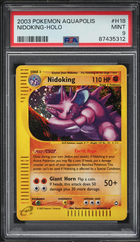 2003 Pokemon Aquapolis Holo Zapdos #H32 PSA 9 MINT on Fanatics Collect