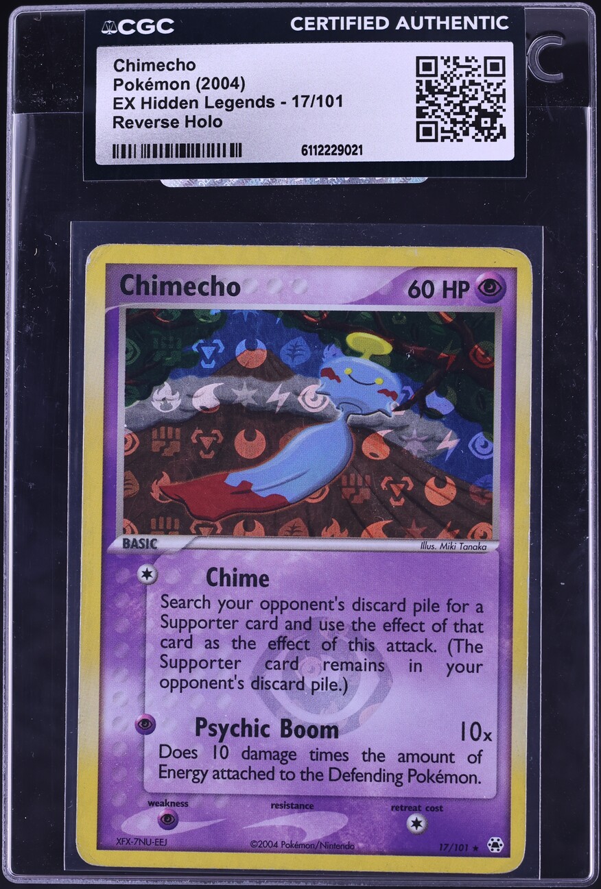 2004 Pokemon EX Hidden Legends Reverse Holo Chimecho #17 CGC AUTH