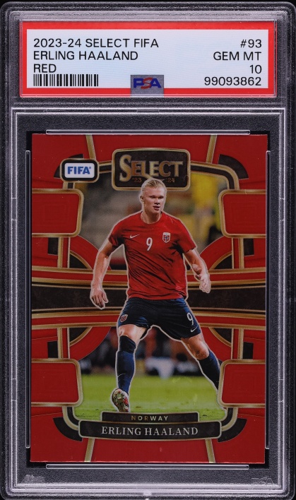 2023 Select FIFA Terrace Red Erling Haaland #93 PSA 10 GEM MINT
