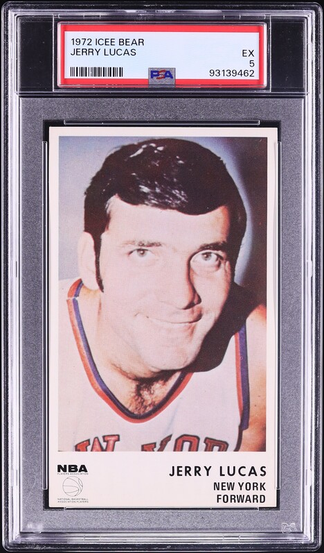 1972 Icee Bear Basketball Jerry Lucas PSA 5 EX