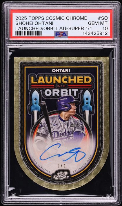 2025 Topps Cosmic Chrome Launched Into Orbit Superfractor Shohei Ohtani AUTO 1/1 #SO PSA 10 GEM