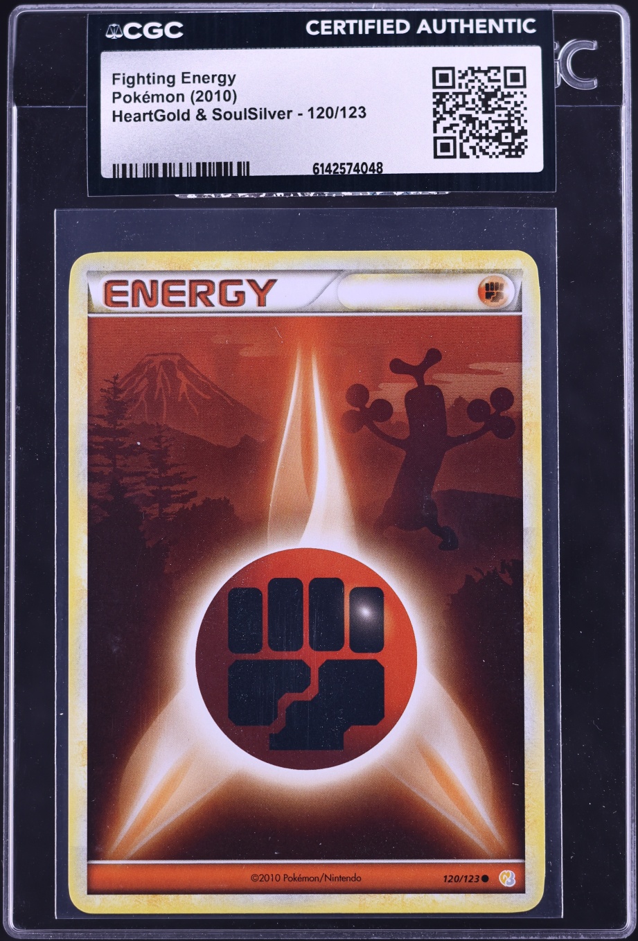 2010 Pokemon HeartGold & SoulSilver Fighting Energy #120 CGC AUTH