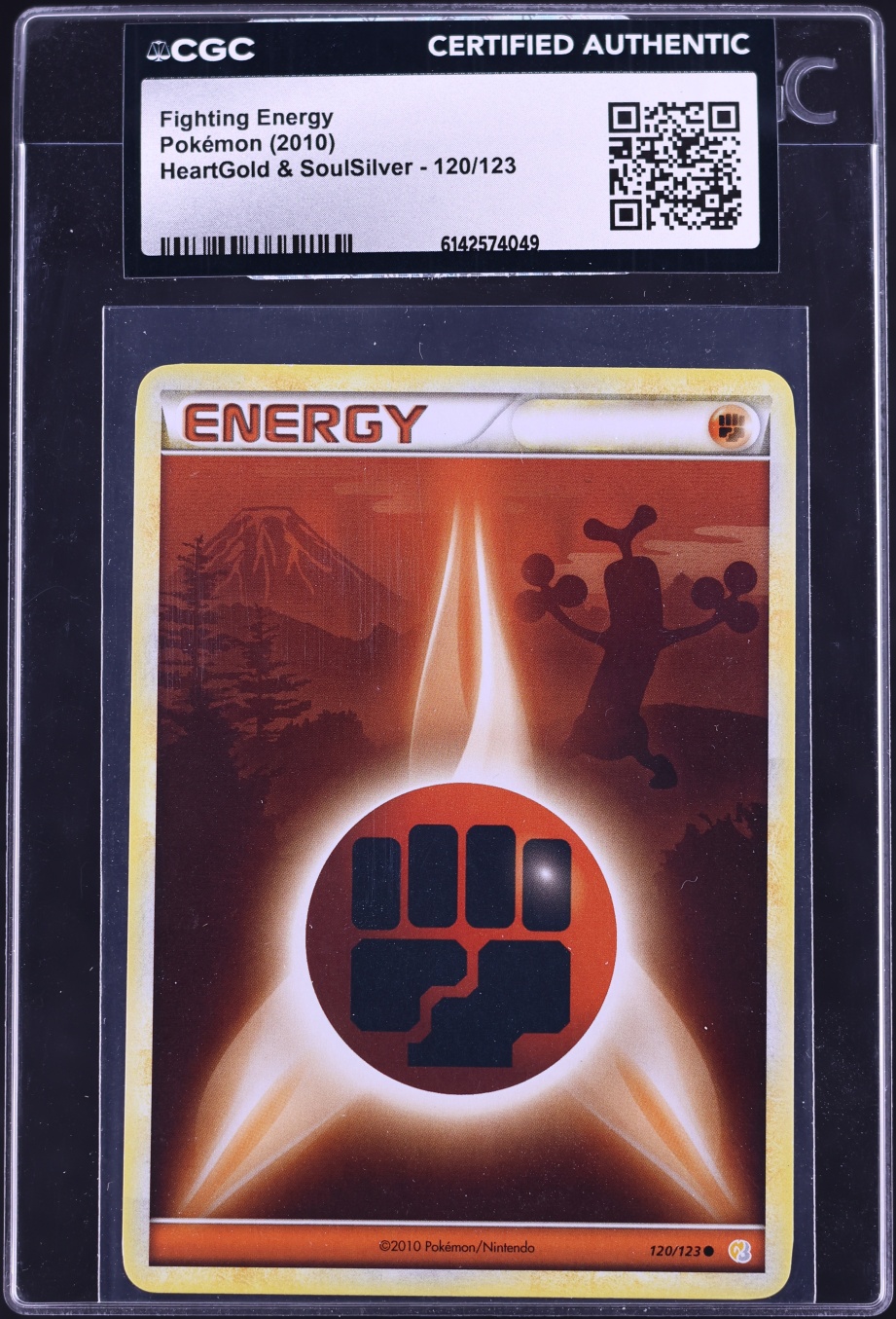 2010 Pokemon HeartGold & SoulSilver Fighting Energy #120 CGC AUTH