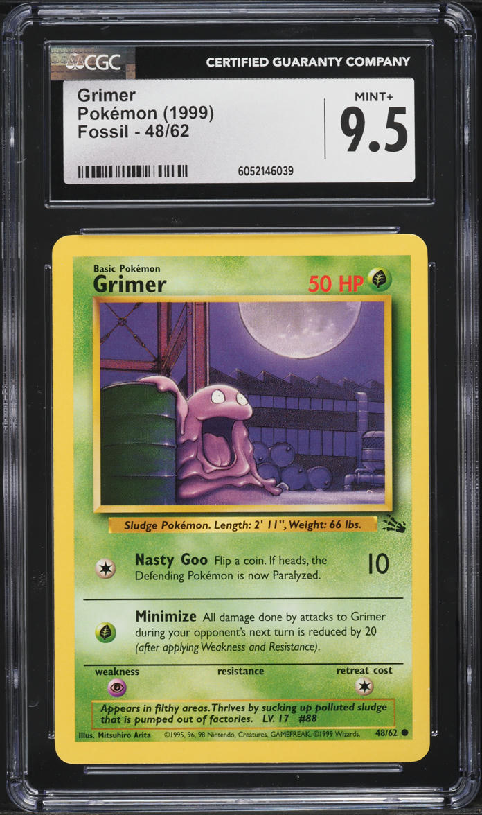 1999 Pokemon Fossil Grimer #48 CGC 9.5 MINT+