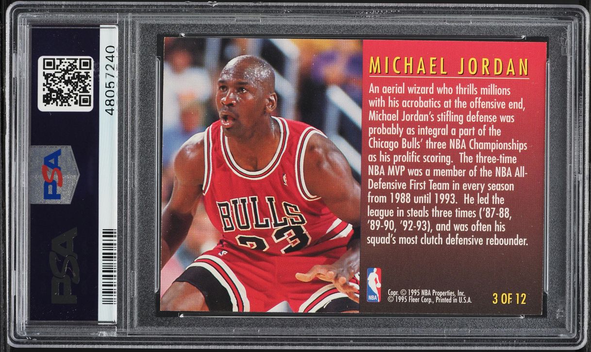 1995 Fleer Total D Michael Jordan #3 PSA 10 GEM MINT