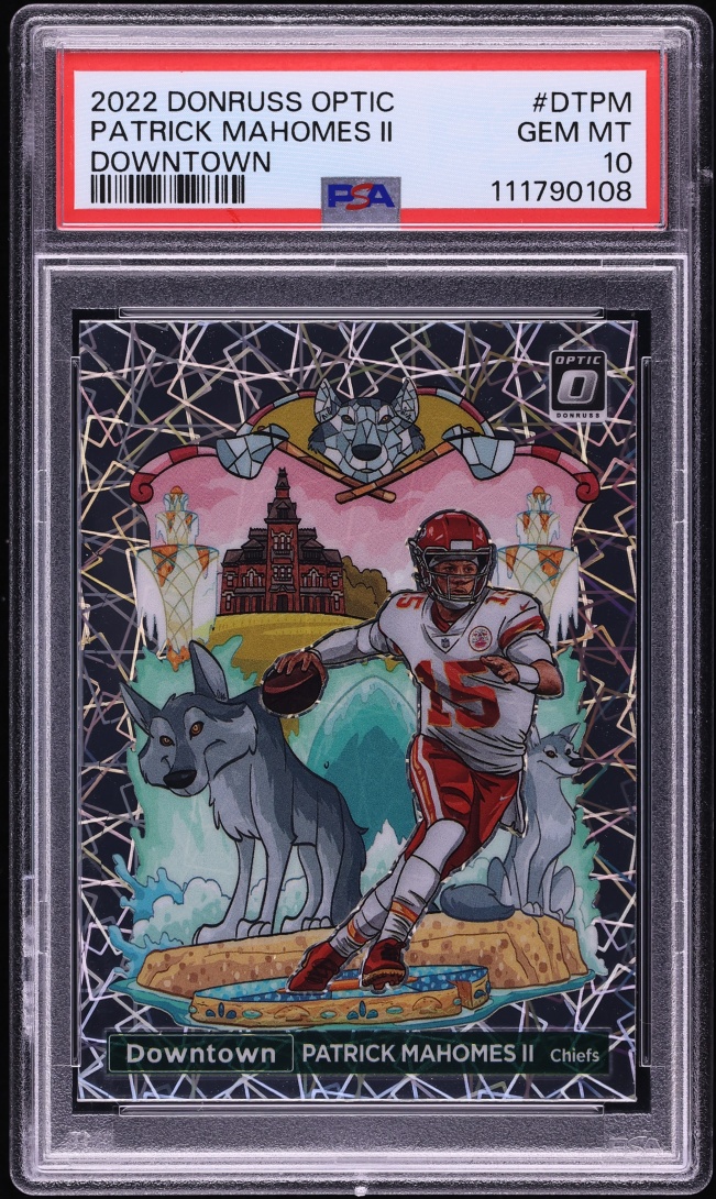 2022 Donruss Optic Downtown Patrick Mahomes II #DT-PM PSA 10 GEM MINT
