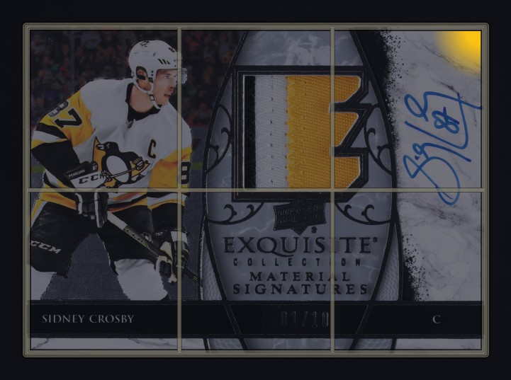 2019 Exquisite Collection Sidney Crosby PATCH AUTO 1/10 #EMS-SC MBA AUTH