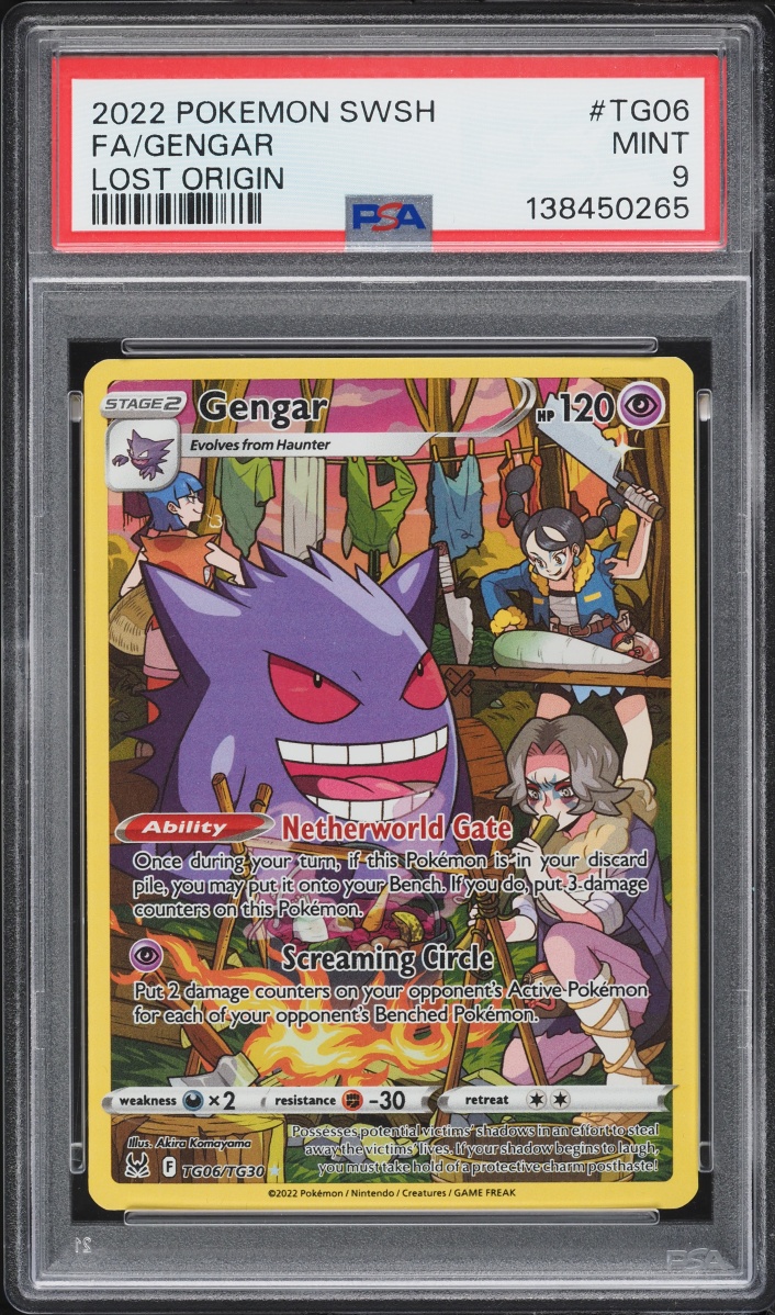2022 Pokemon Sword & Shield Lost Origin Trainer Gallery CHR Gengar #TG06 PSA 9 MINT