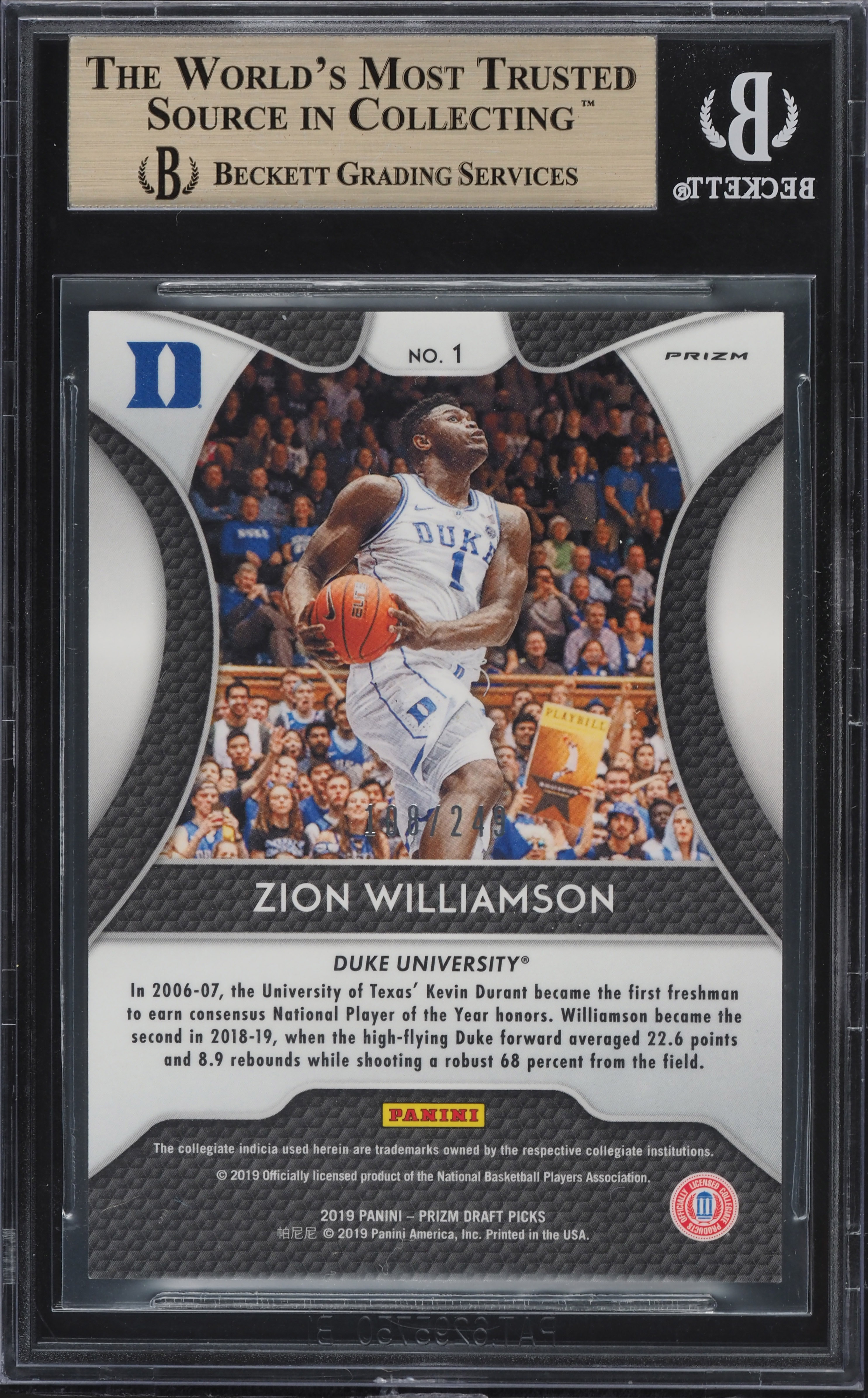 その他 BGS 9.5 PANINI PRIZM ZION WILLIAMSON RC BGS 9.5/PSA 10 2019-2020 PANINI PRIZM ZION WILLIAMSON RED