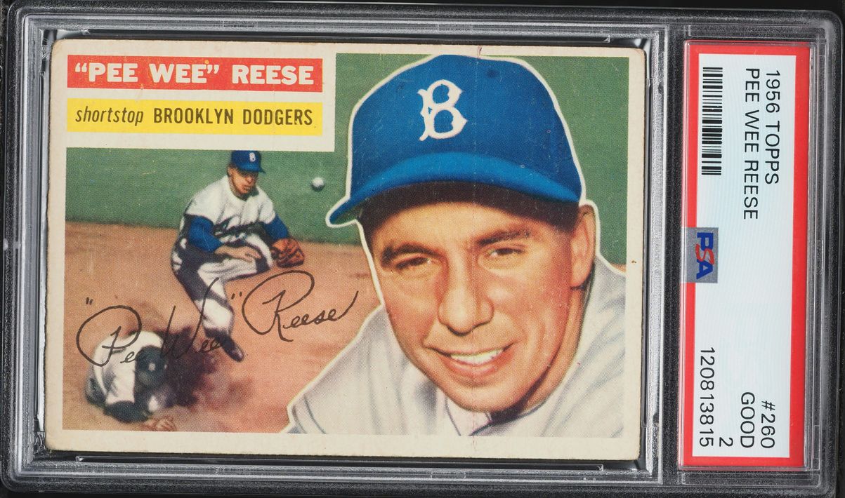 1956 Topps Pee Wee Reese #260 PSA 2 GD