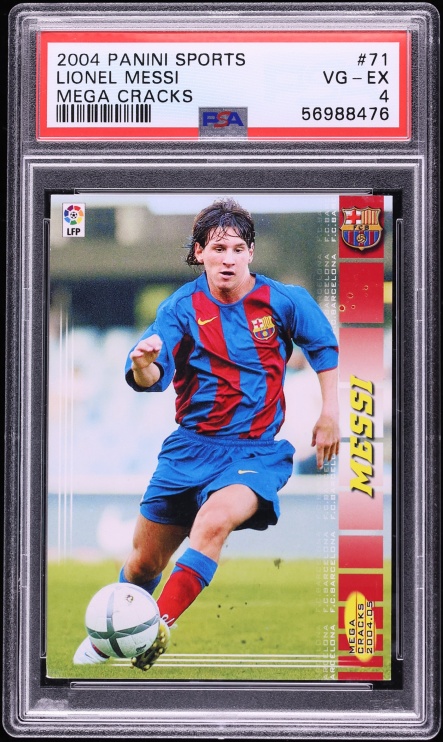 2004 Panini Sports Megacracks Lionel Messi ROOKIE #71 PSA 4 VGEX