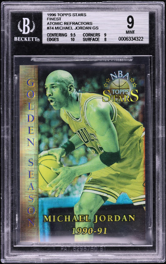 1996 Topps NBA Stars Atomic Refractor Michael Jordan #74 BGS