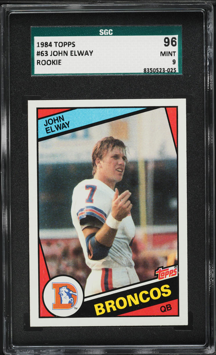 1984 Topps Football John Elway ROOKIE #63 SGC 9 MINT