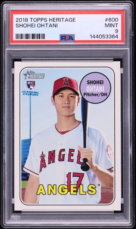 2018 Topps Heritage Shohei Ohtani ROOKIE #600 PSA 9 MINT