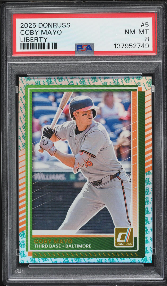 2025 Donruss Liberty Coby Mayo #5 PSA 8 NM-MT