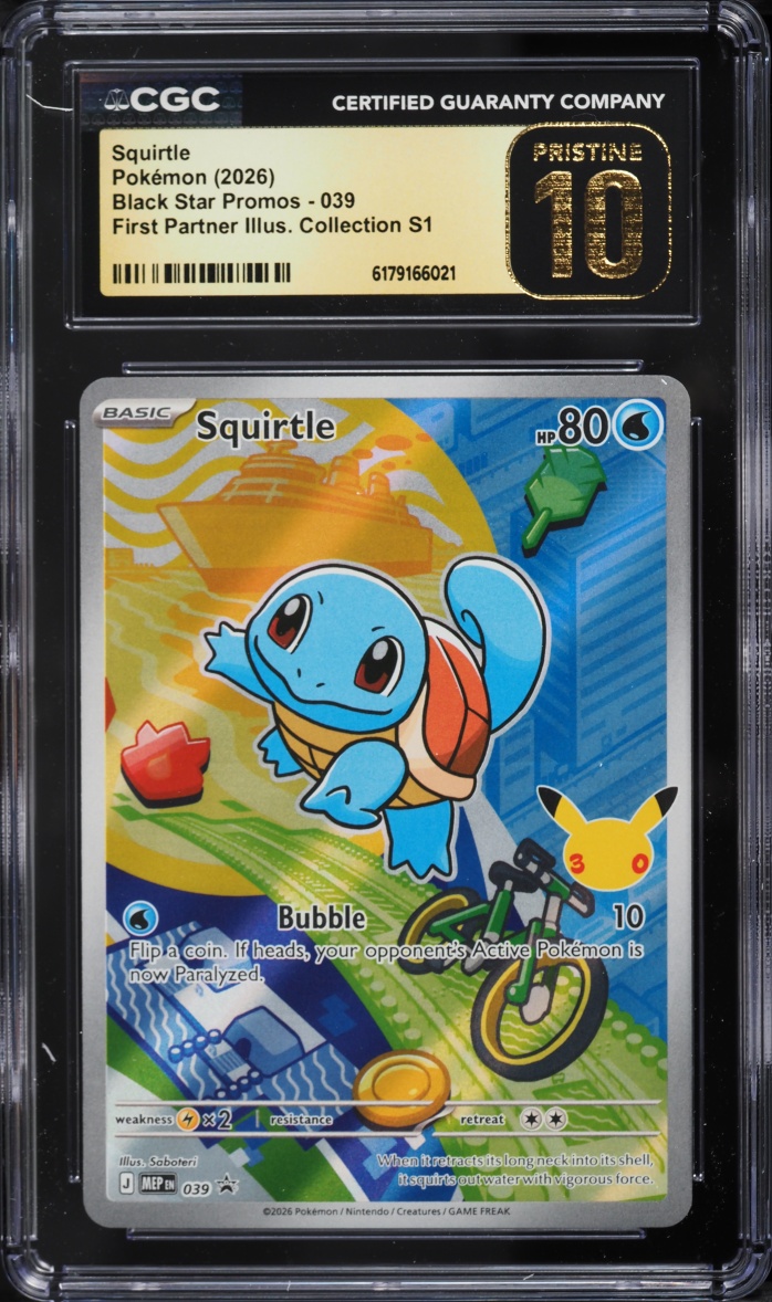 2026 Pokemon Mega Evolution Promo First Partner Full Art Squirtle #39 CGC 10 PRISTINE