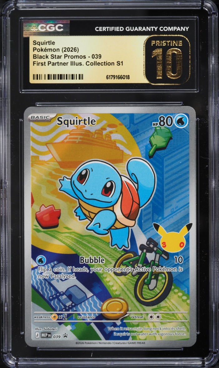 2026 Pokemon Mega Evolution Promo First Partner Full Art Squirtle #39 CGC 10 PRISTINE