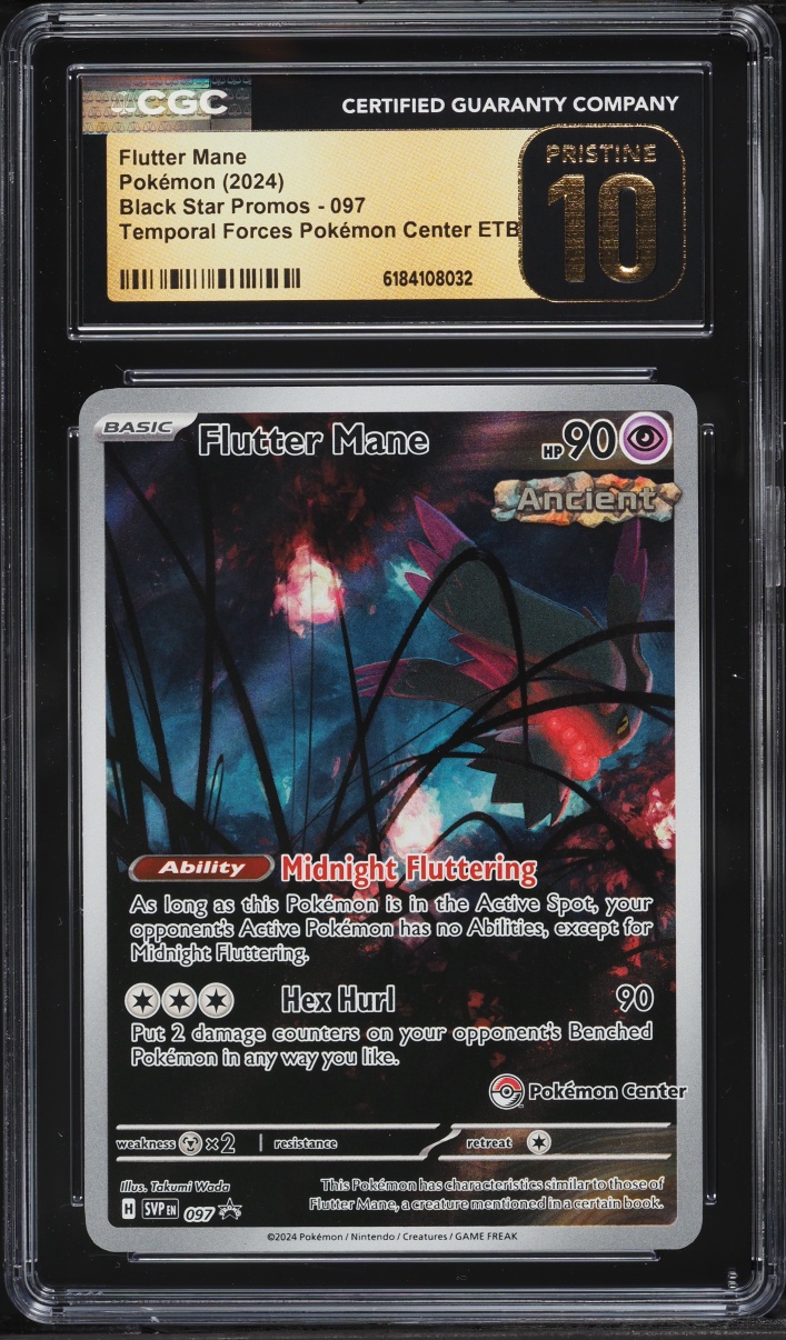 2024 Pokemon SV Promo Temporal Forces Center ETB Full Art Flutter Mane #97 CGC 10 PRISTINE