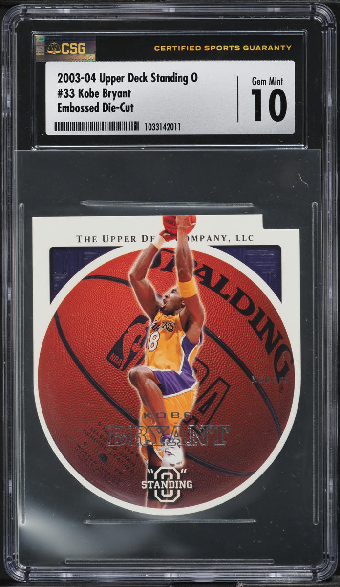 2003 Upper Deck Standing "O" Embossed Die-Cut Kobe Bryant #33 CSG 10 GEM MINT